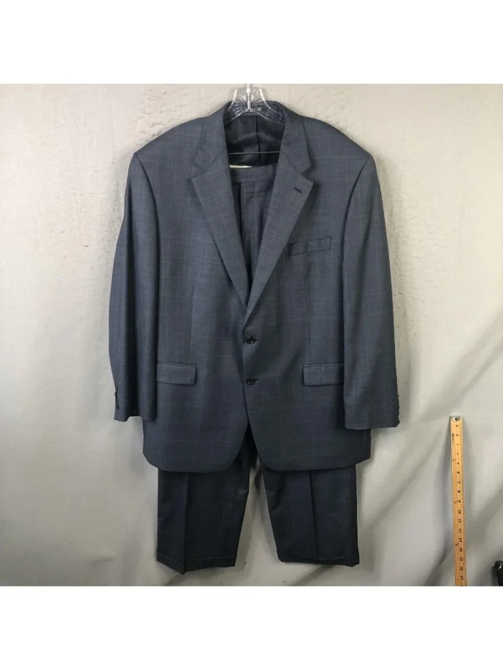 Lauren Ralph Lauren Suit Mens 48 Long Gray Wool Check 2 Piece 42x34 Classic